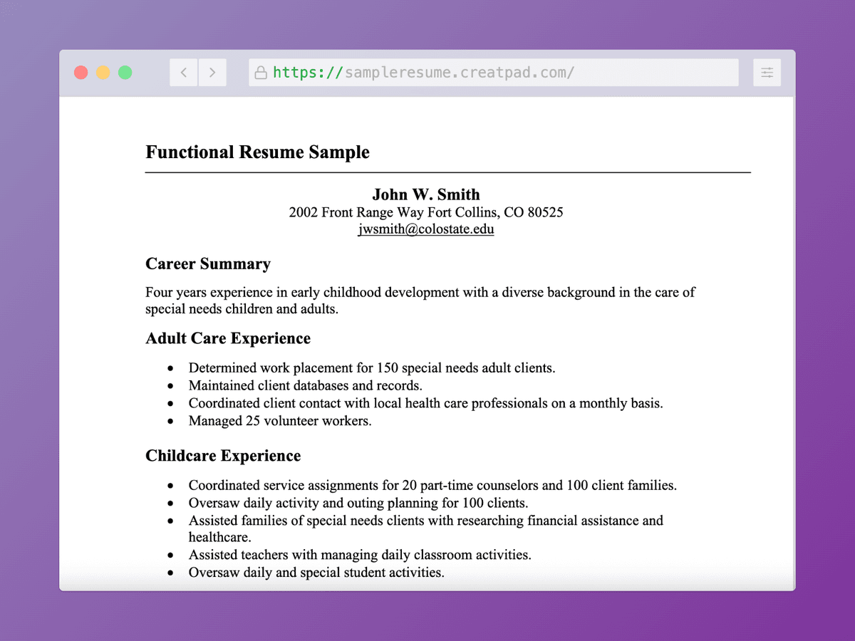 John W. Smith - Demo Resume